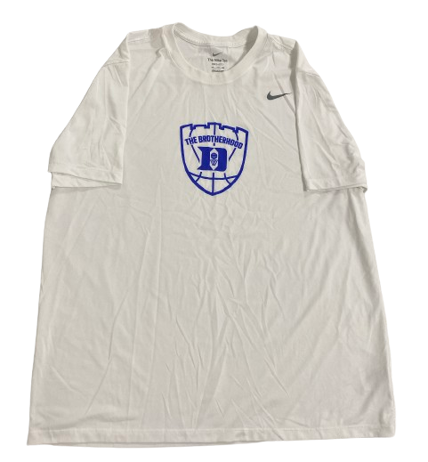 Christian Reeves Duke Basketball Player Exclusive "THE BROTHERHOOD" Pre-Game Warm-Up / Bench Shirt (Size XXL)