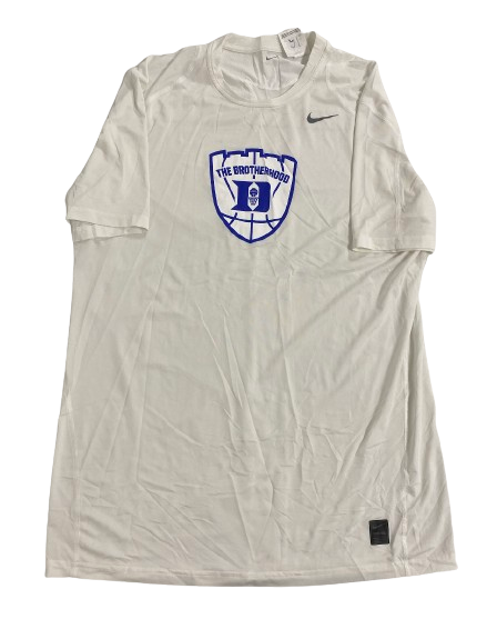 Christian Reeves Duke Basketball Player Exclusive "THE BROTHERHOOD" Compression Workout Shirt (Size XLT)