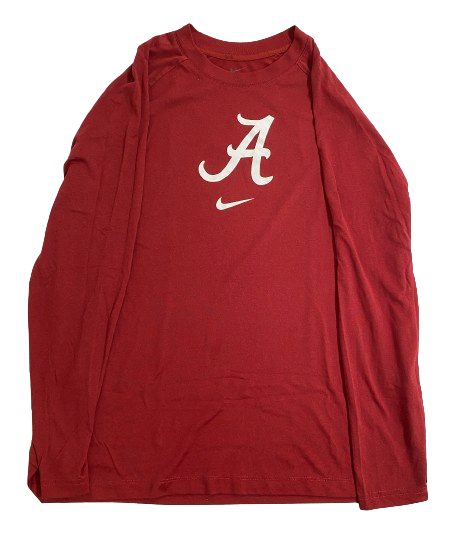 Jahvon Quinerly Alabama Basketball Team Issued Long Sleeve Workout Shirt (Size M)