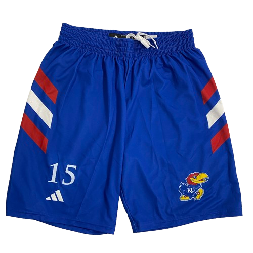 Kevin McCullar Jr. Kansas Basketball Player Exclusive Practice Shorts with 