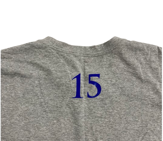 Kevin McCullar Jr. Kansas Basketball Player Exclusive Pre-Game Warm-Up Shooting Shirt with 