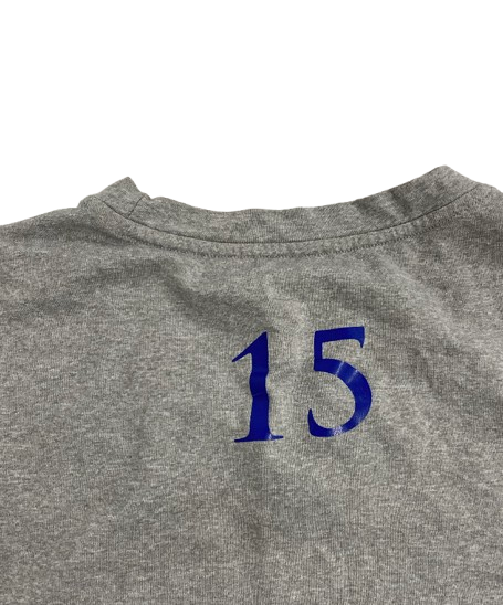 Kevin McCullar Jr. Kansas Basketball Player Exclusive Pre-Game Warm-Up Shooting Shirt with 