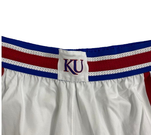 Kevin McCullar Jr. Kansas Basketball Player Exclusive Game Shorts with Player Tag (Size L)