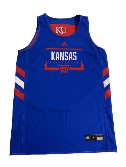 Kevin McCullar Jr. Kansas Basketball Player Exclusive Reversible Practice Jersey (Size L)