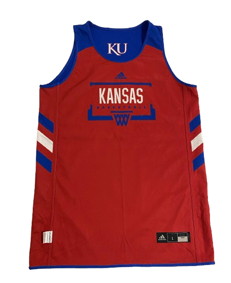 Kevin McCullar Jr. Kansas Basketball Player Exclusive Reversible Practice Jersey (Size L)