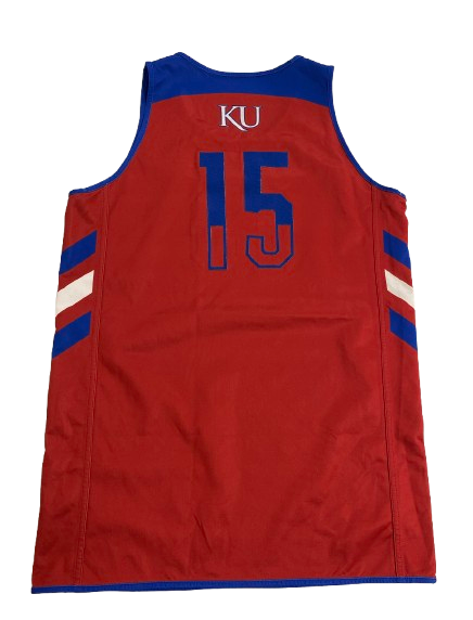 Kevin McCullar Jr. Kansas Basketball Player Exclusive Reversible Practice Jersey (Size L)