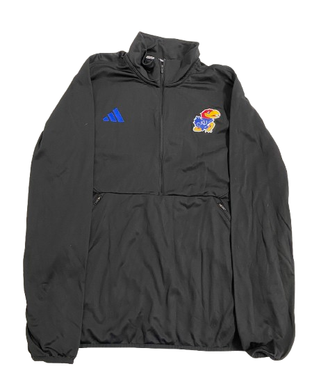 Kevin McCullar Jr. Kansas Basketball Team Issued Half-Zip Jacket (Size XL)