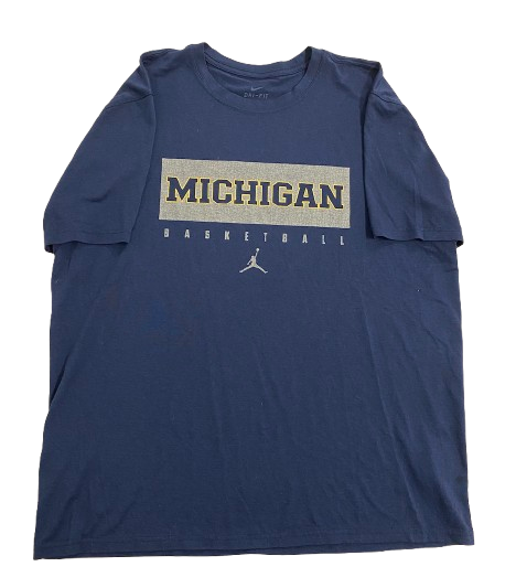 Jackson Selvala Michigan Basketball Team Issued Workout Shirt (Size XL)