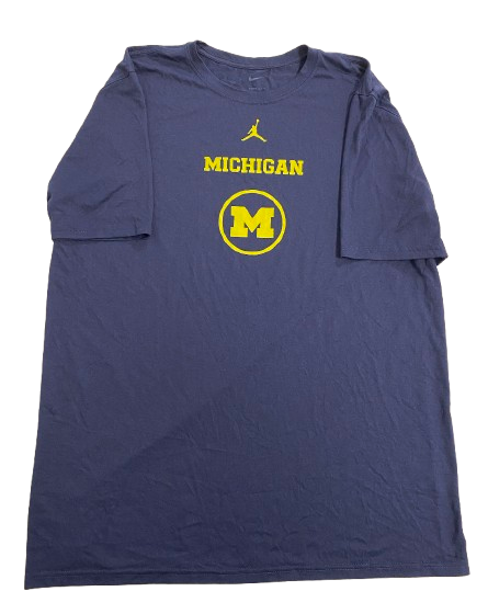 Jackson Selvala Michigan Basketball Team Issued Workout Shirt (Size XLT)
