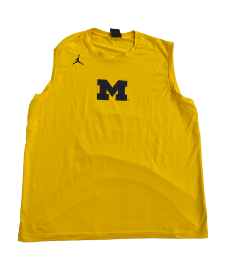 Jackson Selvala Michigan Basketball Team Issued Workout Tank (Size XLT)