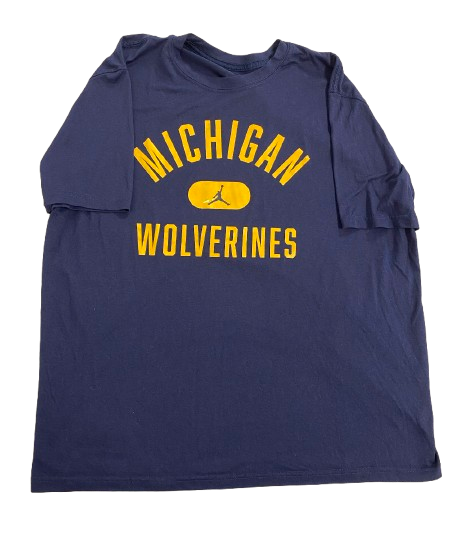 Jackson Selvala Michigan Basketball Team Issued Workout Shirt (Size XL)