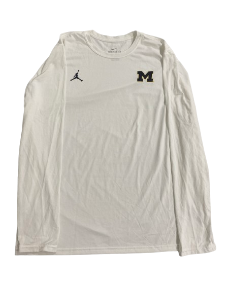 Jackson Selvala Michigan Basketball Team Issued Long Sleeve Shirt (Size XL)