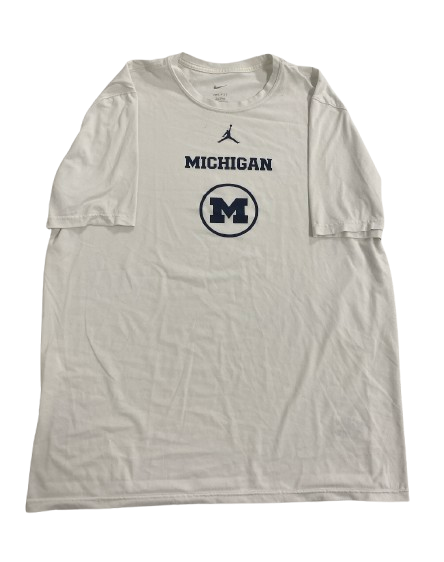 Jackson Selvala Michigan Basketball Team Issued Workout Shirt (Size XLT)