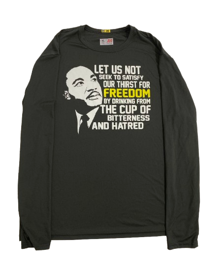 Jackson Selvala Michigan Basketball Player Exclusive "MLK DAY" Pre-Game Warm-Up Long Sleeve Shooting Shirt (Size XL)