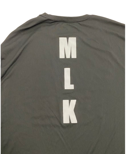 Jackson Selvala Michigan Basketball Player Exclusive "MLK DAY" Pre-Game Warm-Up Long Sleeve Shooting Shirt (Size XL)