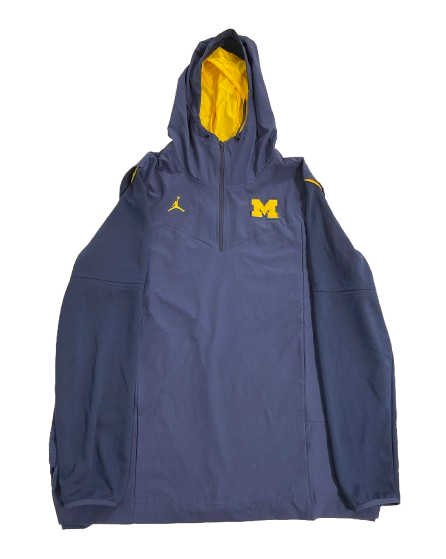 Jackson Selvala Michigan Basketball Player Exclusive Quarter-Zip Jacket (Size XLT)