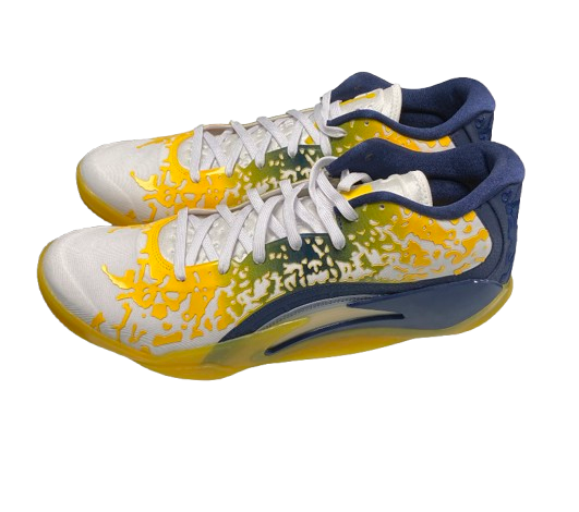 Jackson Selvala Michigan Basketball Player Exclusive Zion 3 Shoes (Size 14) - New