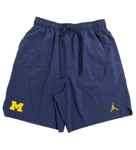 Jackson Selvala Michigan Basketball Team Issued Workout Shorts (Size XLT)
