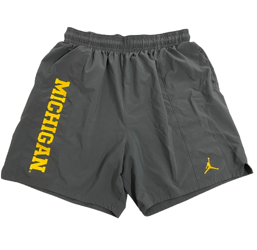 Jackson Selvala Michigan Basketball Team Issued Workout Shorts (Size XL)