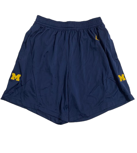 Jackson Selvala Michigan Basketball Team Issued Workout Shorts (Size L)