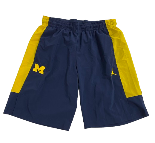 Jackson Selvala Michigan Basketball Team Issued Workout Shorts (Size L)