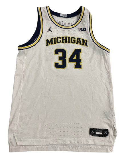 Jackson Selvala Michigan Basketball Game Issued Jersey (Size 50)