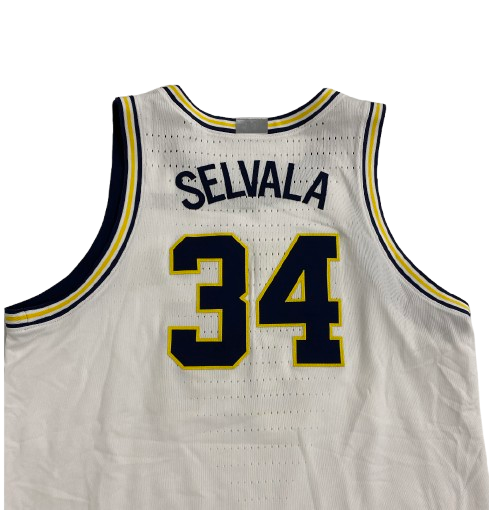 Jackson Selvala Michigan Basketball Game Issued Jersey (Size 50)