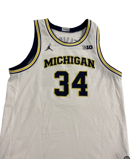 Jackson Selvala Michigan Basketball Game Issued Jersey (Size 50)
