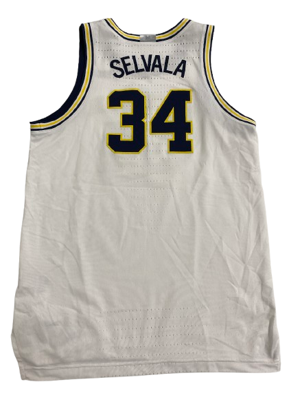 Jackson Selvala Michigan Basketball Game Issued Jersey (Size 50)