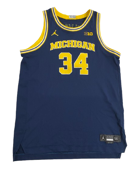 Jackson Selvala Michigan Basketball Game Issued Jersey (Size 50)