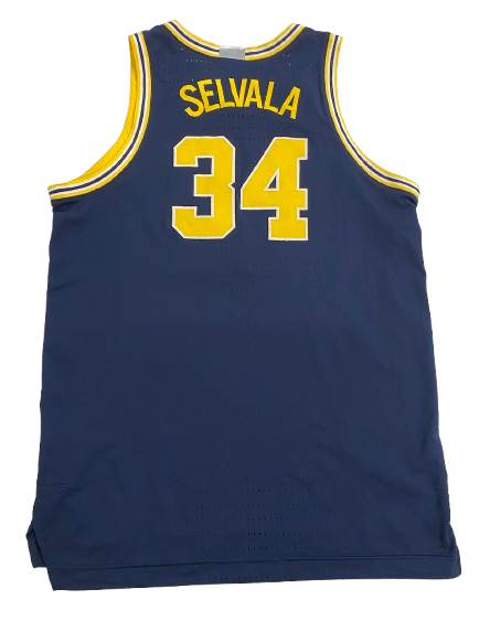 Jackson Selvala Michigan Basketball Game Issued Jersey (Size 50)