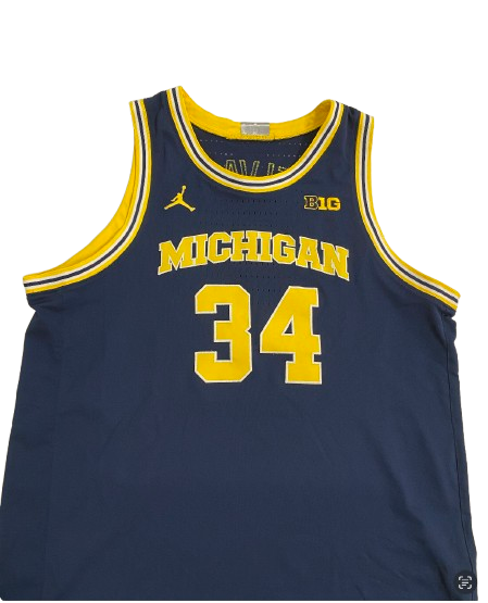 Jackson Selvala Michigan Basketball Game Issued Jersey (Size 50)