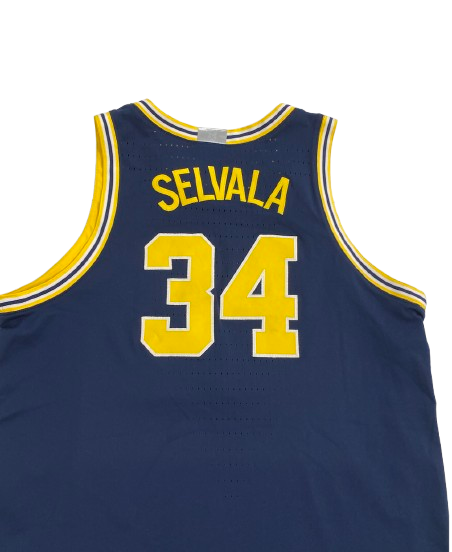 Jackson Selvala Michigan Basketball Game Issued Jersey (Size 50)