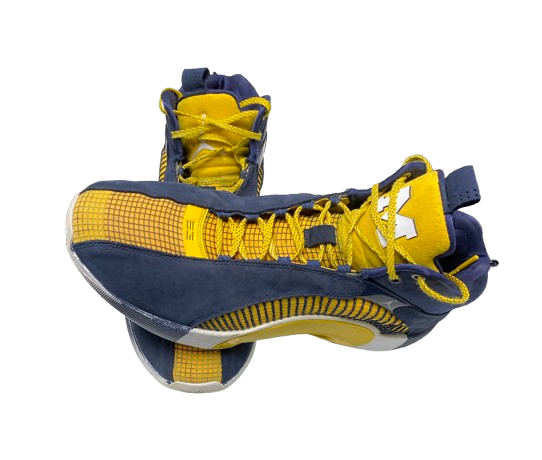 Jackson Selvala Michigan Basketball Player Exclusive Jordan 35 Shoes (Size 14)