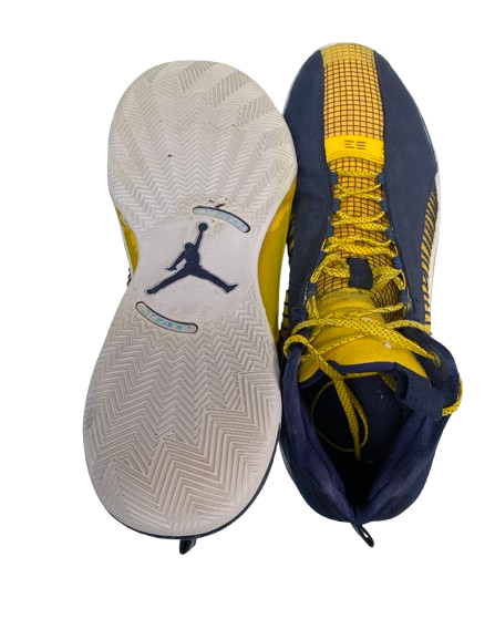 Jackson Selvala Michigan Basketball Player Exclusive Jordan 35 Shoes (Size 14)