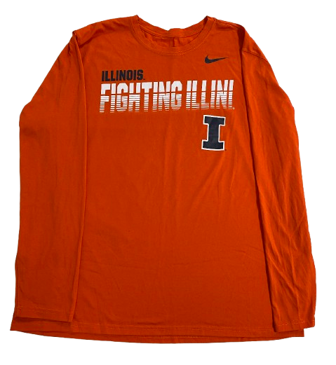 Marcus Domask Illinois Basketball Team Issued Long Sleeve Shirt (Size XL)