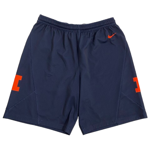 Marcus Domask Illinois Basketball Player Exclusive Practice Shorts (Size L)