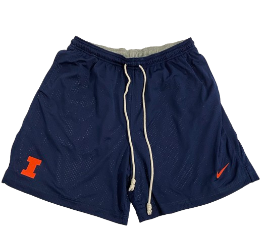 Marcus Domask Illinois Basketball Player Exclusive Reversible Shorts (Size XL)