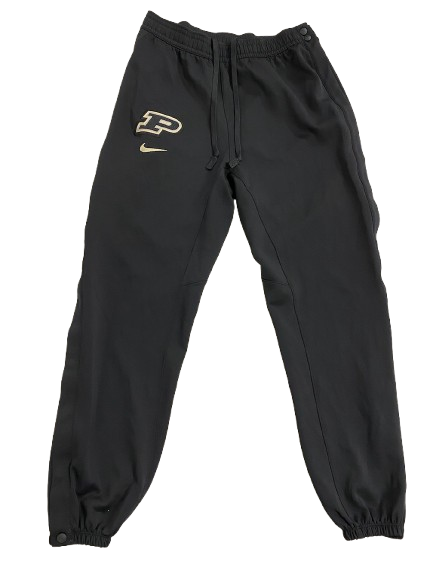 Eric Hunter Jr. Purdue Basketball Player-Exclusive Pre-Game Warm-Up Snap-Off Sweatpants (Size M)