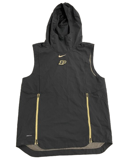 Eric Hunter Jr. Purdue Basketball Player-Exclusive Nike Shield Sleeveless Hoodie (Size M)