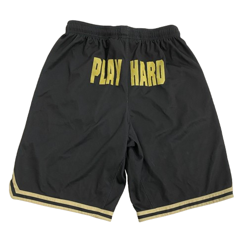 Eric Hunter Jr. Purdue Basketball Player Exclusive "PLAY HARD" Practice Shorts (Size S)