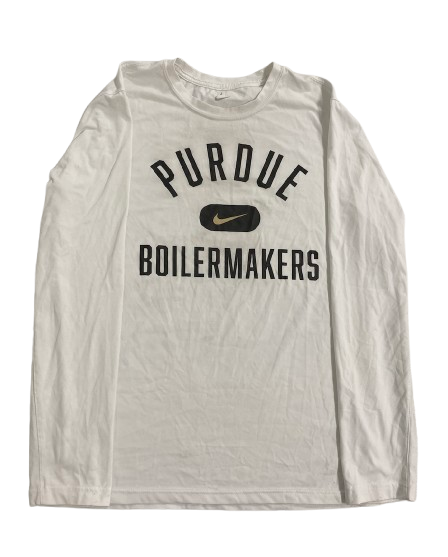 Eric Hunter Jr. Purdue Basketball Team Issued Long Sleeve Shirt (Size M)