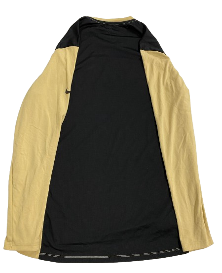 Eric Hunter Jr. Purdue Basketball Player Exclusive Pre-Game Warm-Up Long Sleeve Shooting Shirt (Size L)