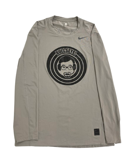 Eric Hunter Jr. Purdue Basketball Player Exclusive "Larry Clisby BULLSEYE" Pre-Game Warm-Up Long Sleeve Shooting Shirt (Size M) *RARE*