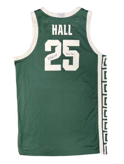 Malik Hall Michigan State Basketball SIGNED + INSCRIBED 2020-2021 GAME WORN Uniform Set (INCLUDES BIG TEN TOURNAMENT) - Jersey + Shorts