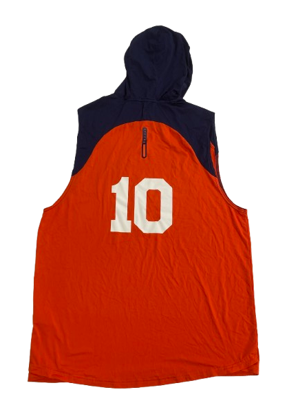 Caleb Burton Auburn Football Player Exclusive Pre-Game Warm-Up Sleeveless Hoodie with 