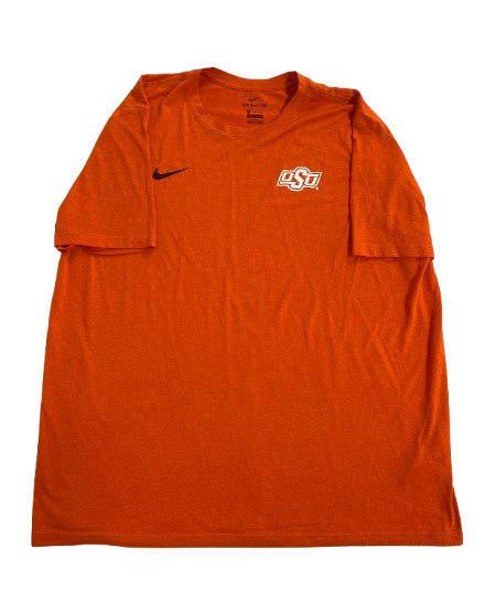 Alan Bowman Oklahoma State Football Team Issued Workout Shirt (Size XXL)