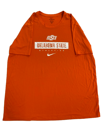 Alan Bowman Oklahoma State Football Team Issued Workout Shirt (Size XXL)