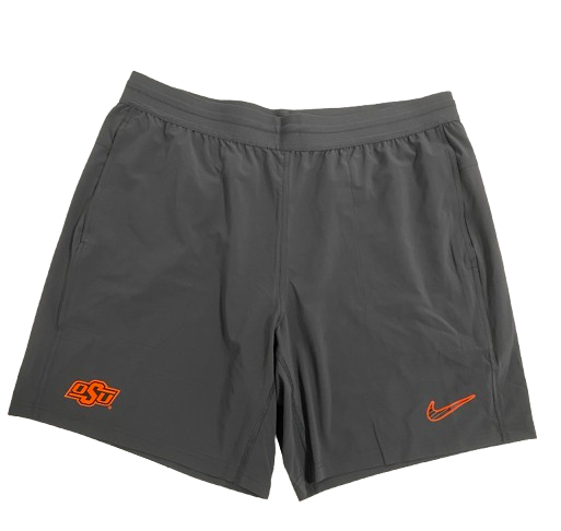 Alan Bowman Oklahoma State Football Team Issued Workout Shorts (Size XL)