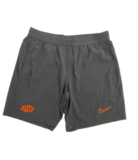 Alan Bowman Oklahoma State Football Team Issued Workout Shorts (Size L)